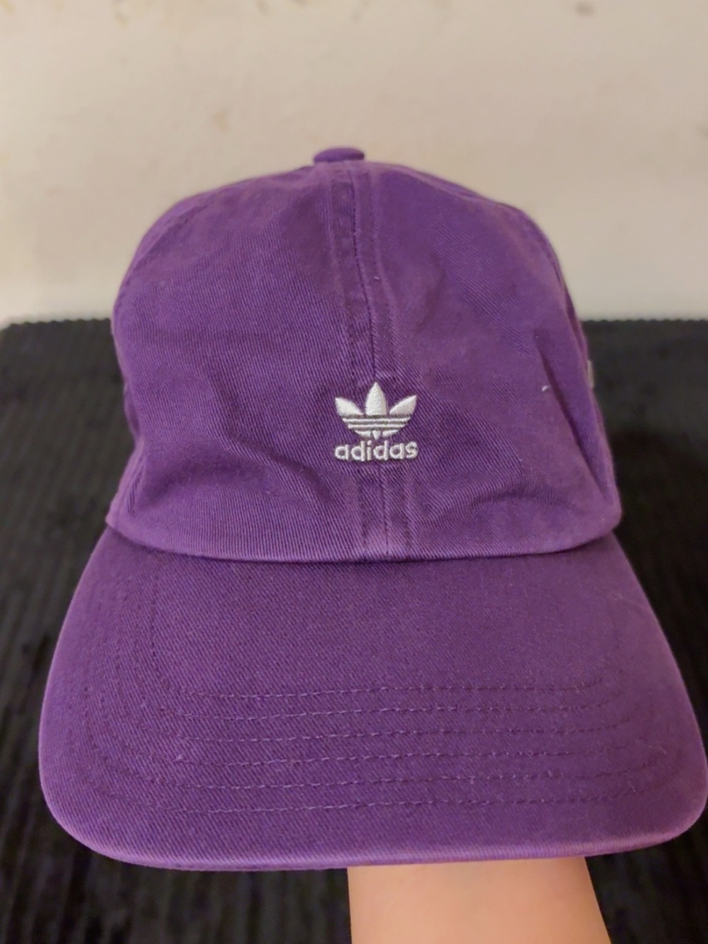 adidas Kids Purple Trefoil Baseball Cap
